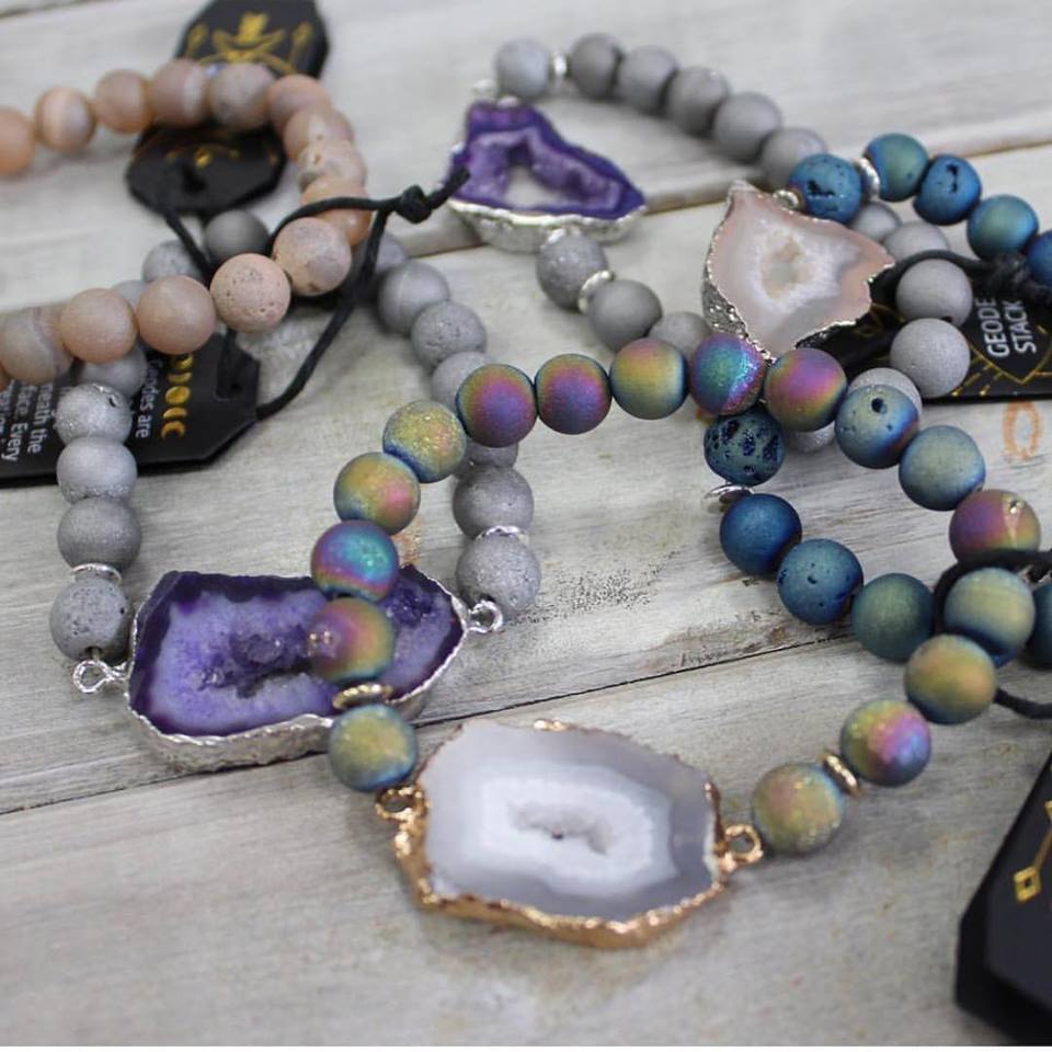 Scout Curated Wears Geode Stacking Bracelets