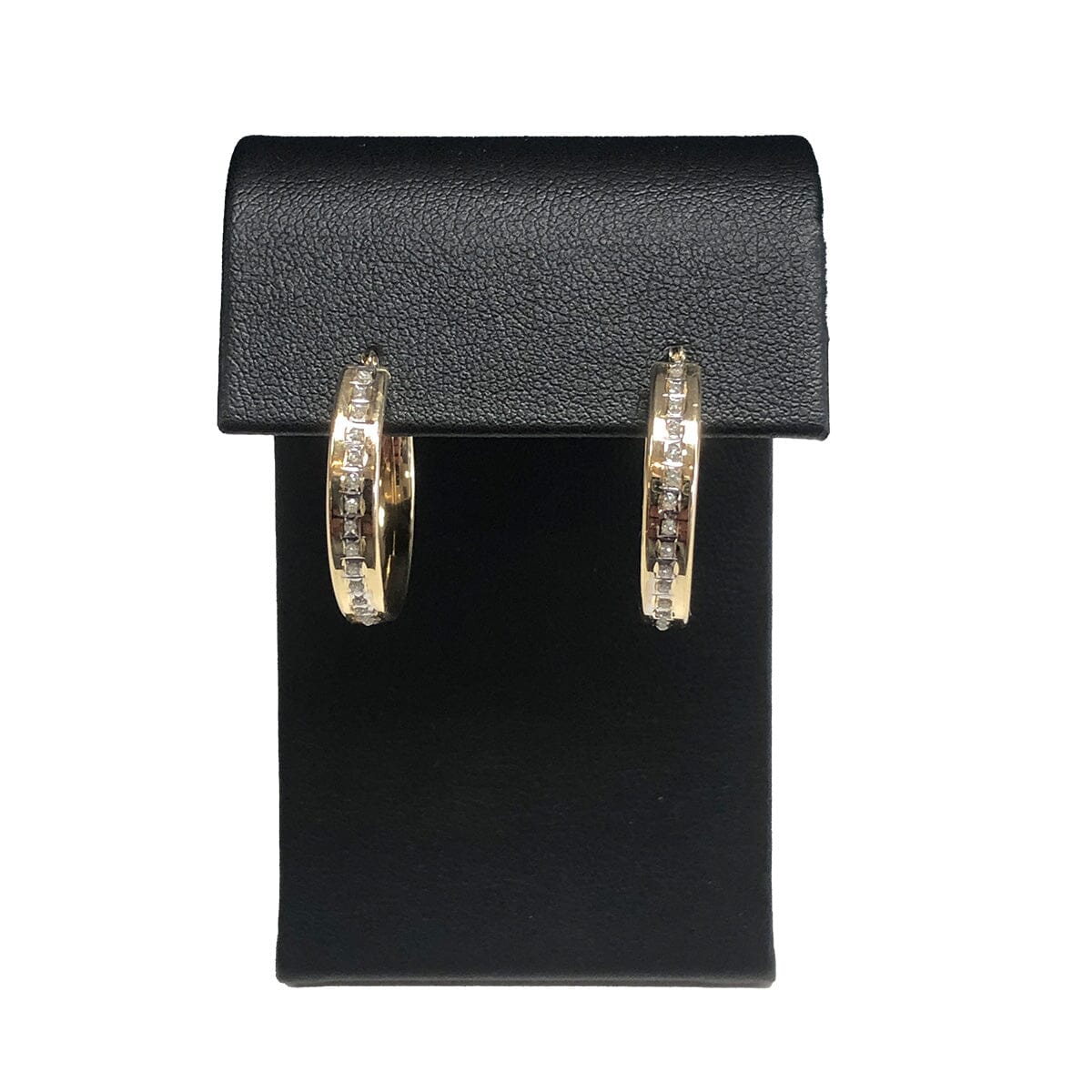 Great Lakes Coin 14k Gold &amp; Diamond Chip Hoop Earrings