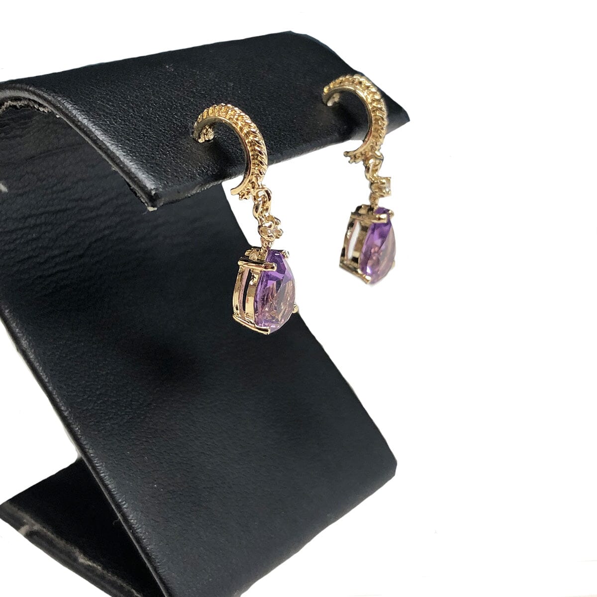 Great Lakes Coin 14k Gold Amethyst &amp; Diamond Earrings