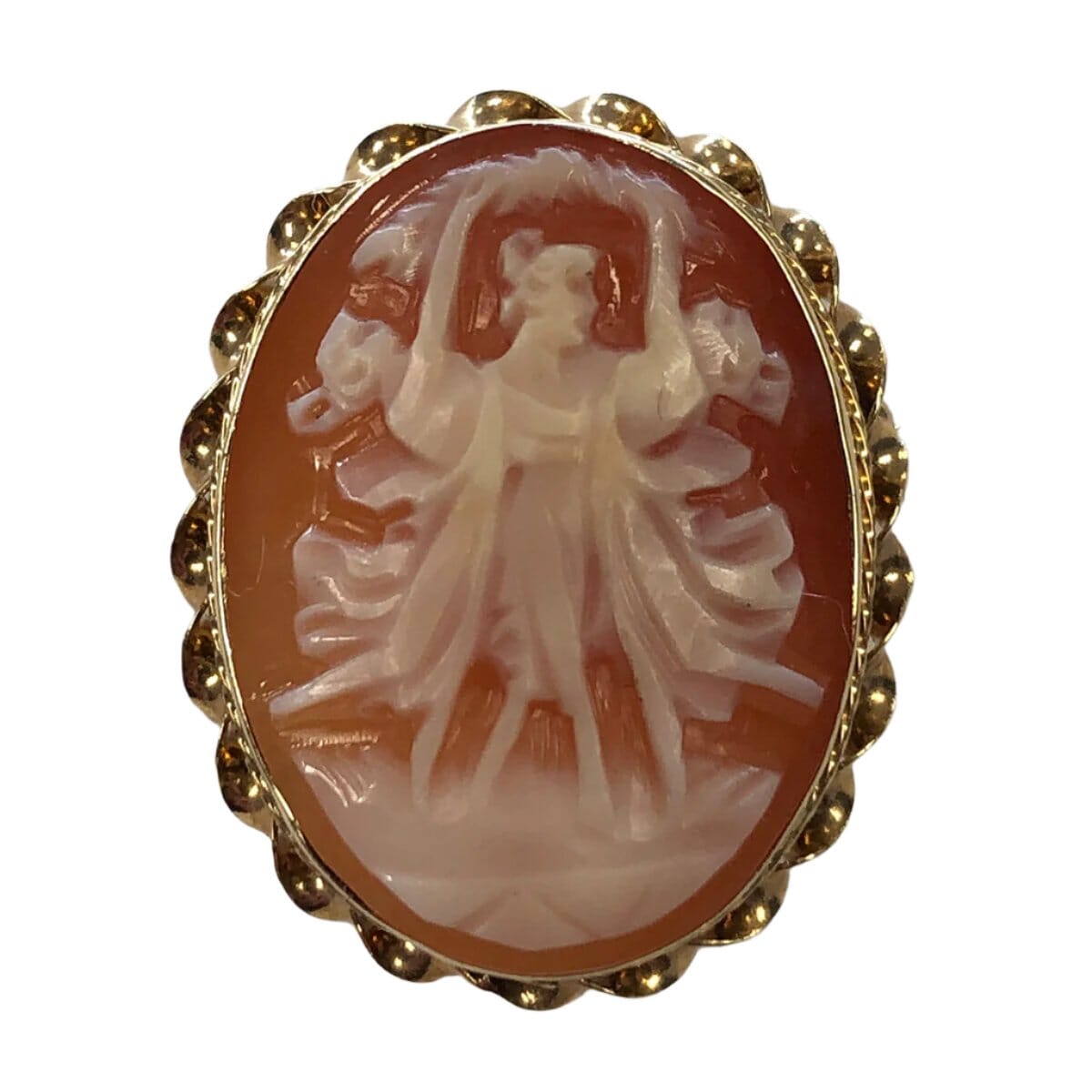 Great Lakes Coin 14k Gold Three Graces Cameo Pendant & Pin