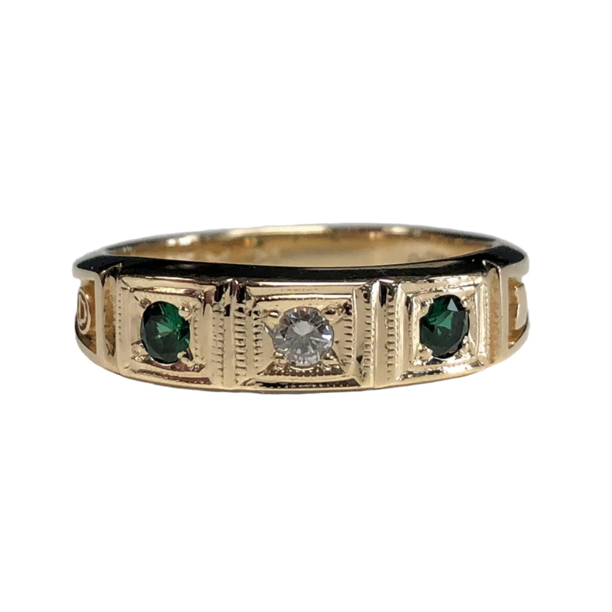 Great Lakes Coin 14k Gold Diamond &amp; Emerald Ring