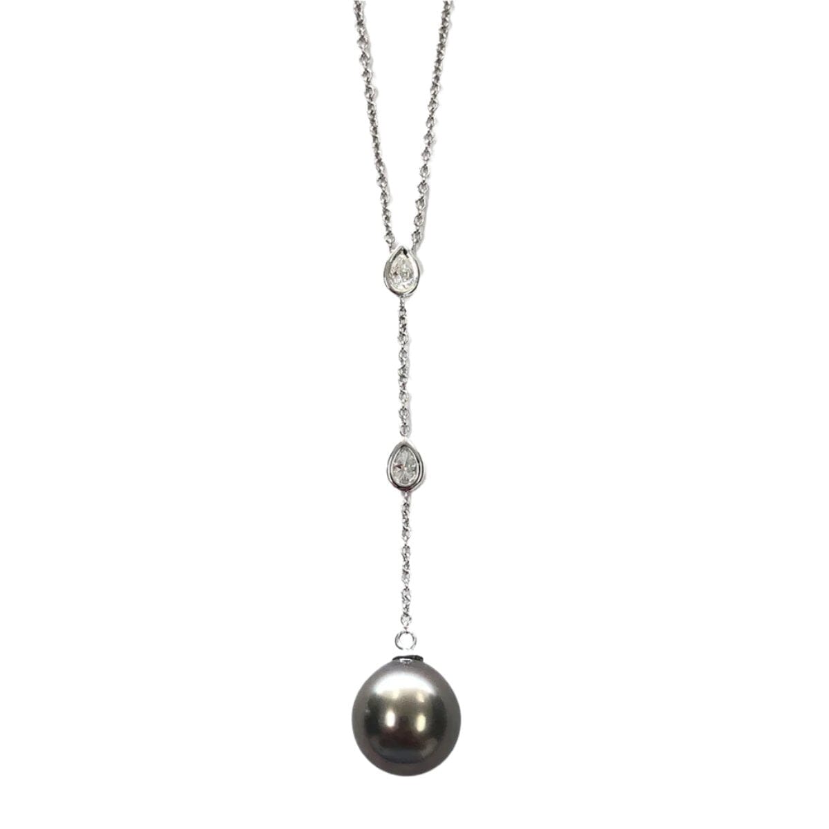 Great Lakes Coin 14k White Gold Pearl &amp; Diamond Necklace