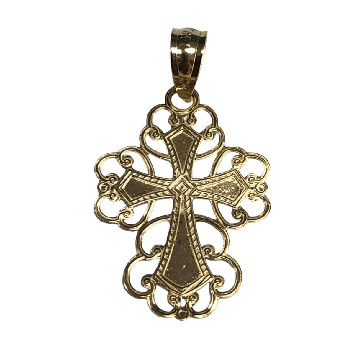 Great Lakes Coin 14k Two Tone Gold Cross Pendant