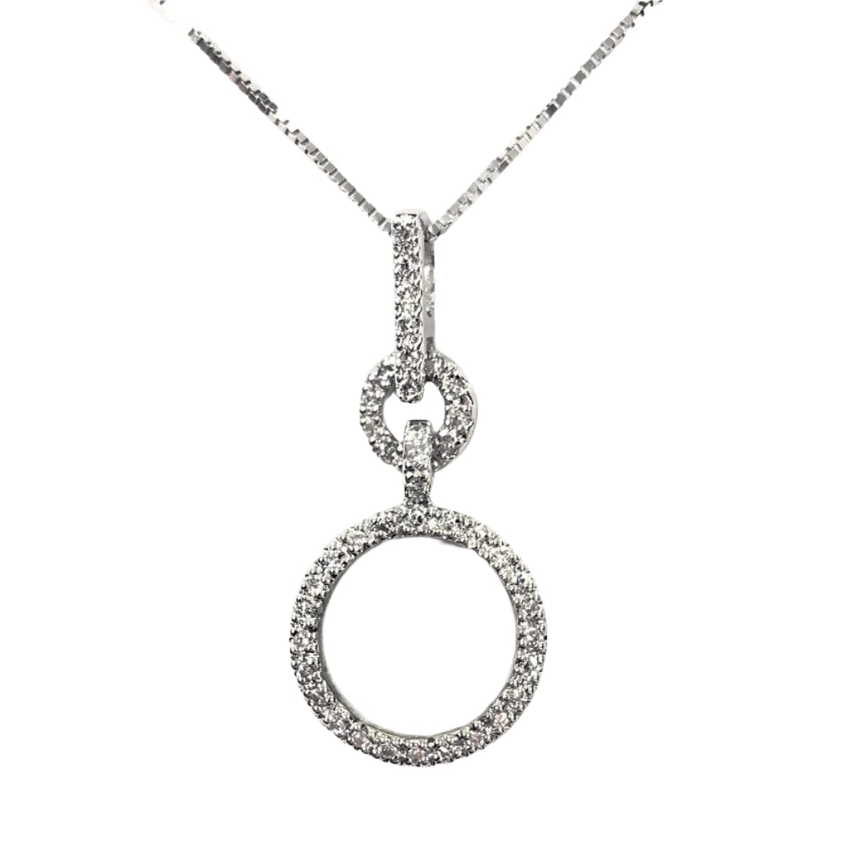 Great Lakes Coin 14k White Gold Diamond Necklace