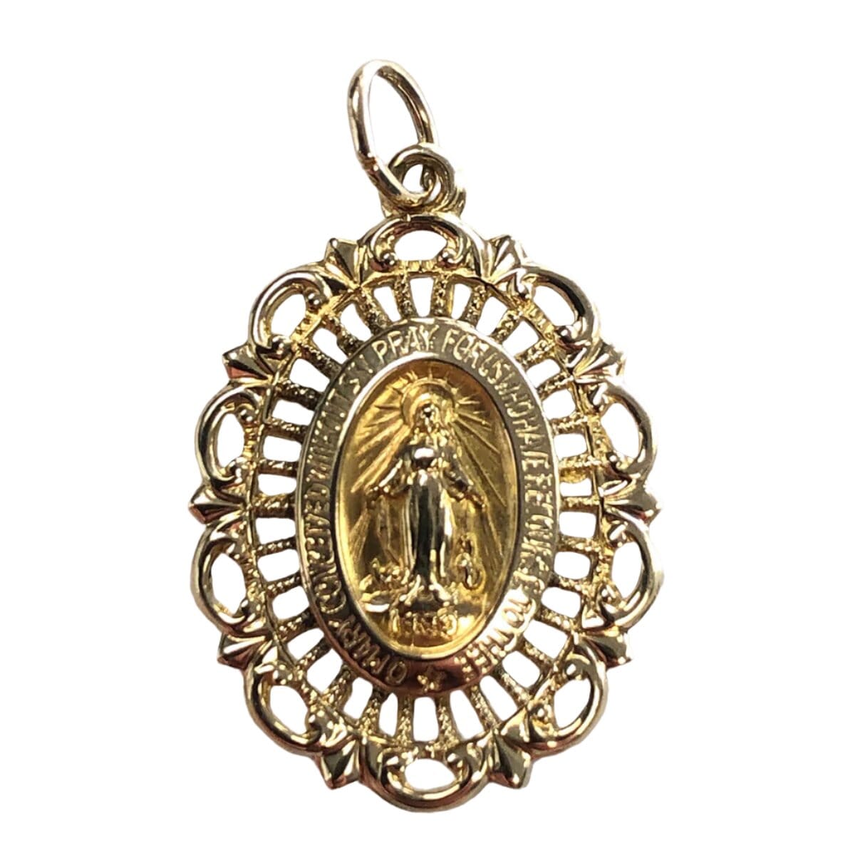 Great Lakes Coin 14k Gold Miraculous Medal Pendant