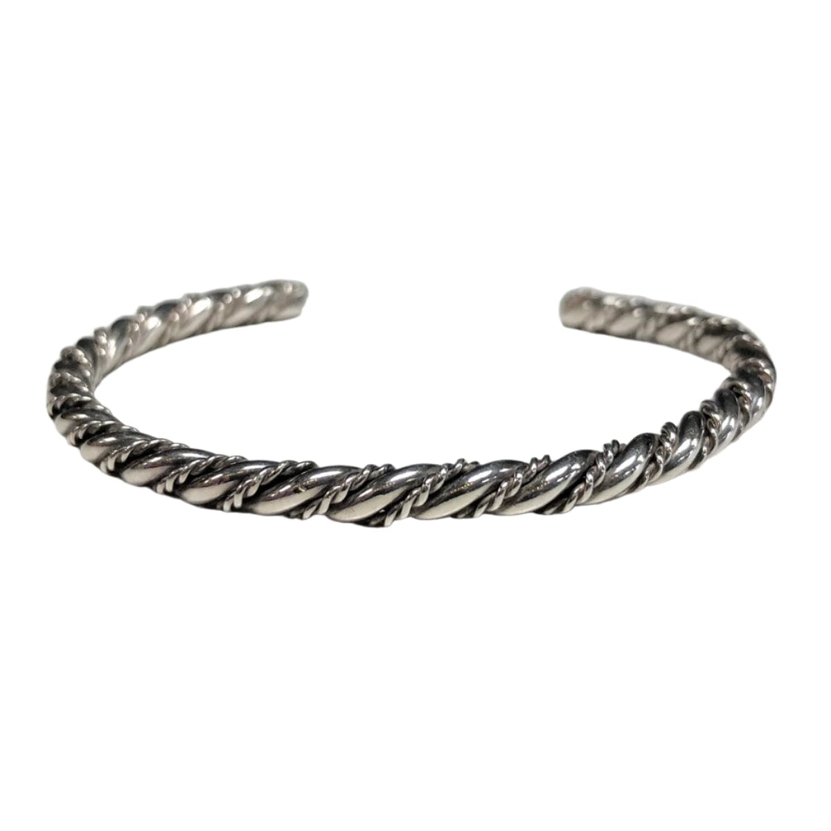 Great Lakes Coin Twisted Silver Bangle