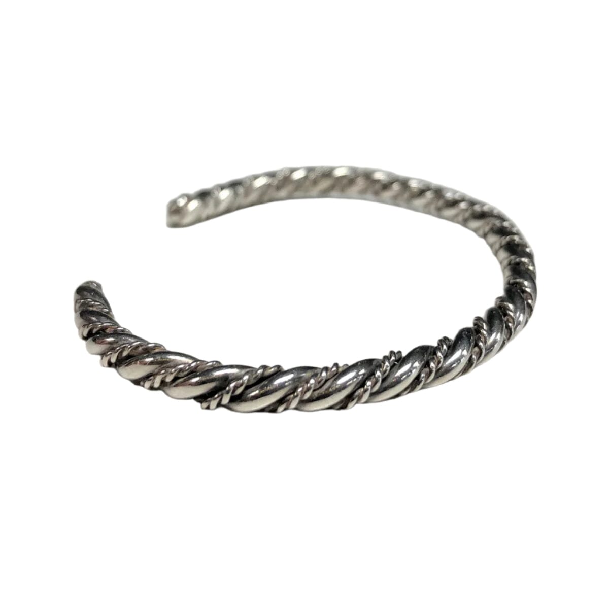 Great Lakes Coin Twisted Silver Bangle