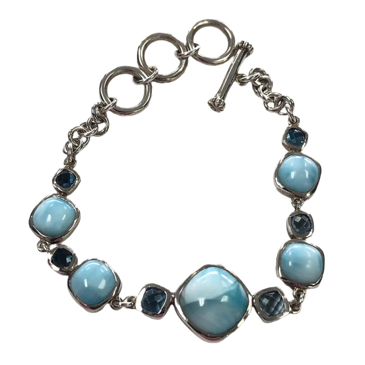 Great Lakes Coin Silver &amp; Larimar Bracelet