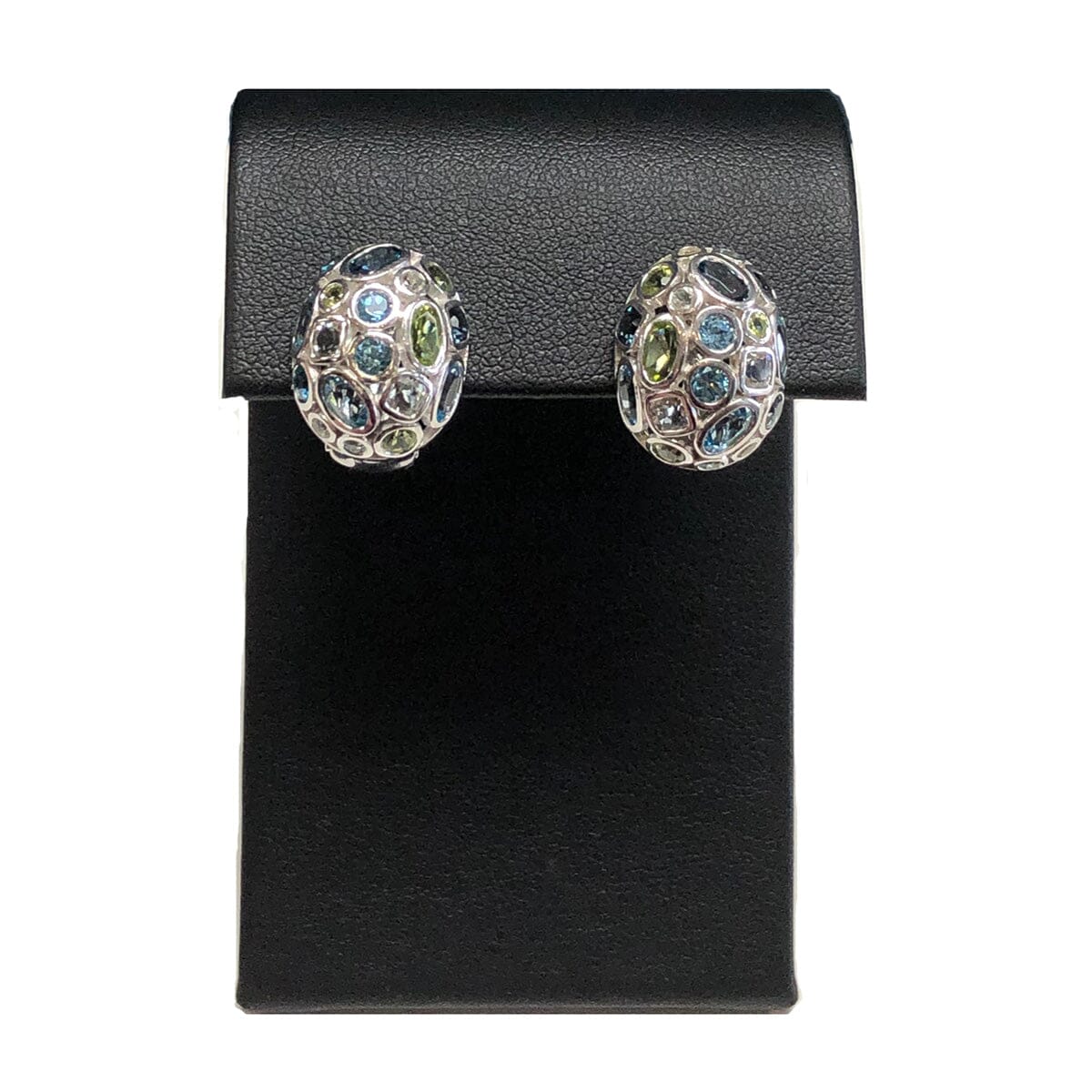 Great Lakes Coin Silver &amp; 14k Gold Gemstone Earrings