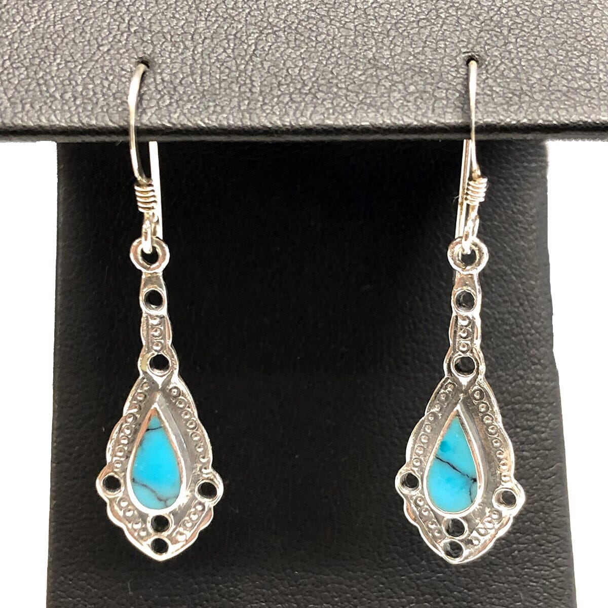 Great Lakes Coin Silver &amp; Turquoise Earrings