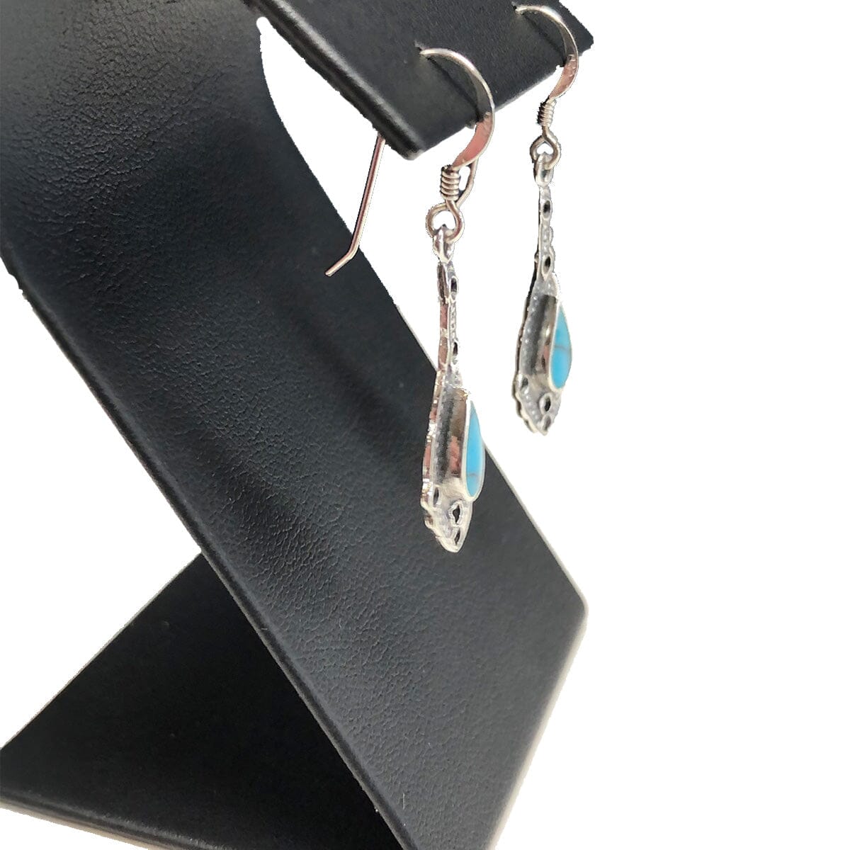 Great Lakes Coin Silver &amp; Turquoise Earrings