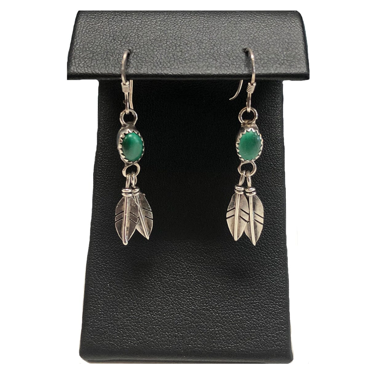 Great Lakes Coin Native American and Malachite Earrings