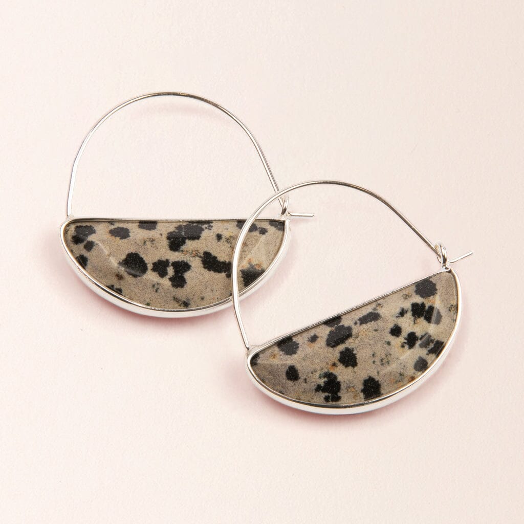 Scout Curated Wears Scout Curated Wears Stone Prism Hoop Dalmatian Jasper &amp; Silver