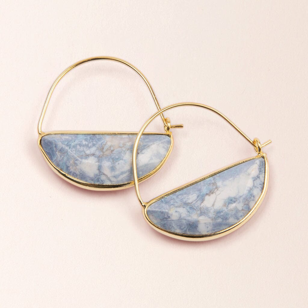 Scout Curated Wears Scout Curated Wears Stone Prism Hoop Blue Howlite &amp; Gold