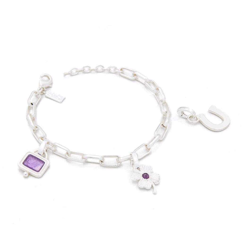 Scout Curated Wears Scout Curated Wears Interchangeable Charm Bracelet Amethyst &amp; Silver