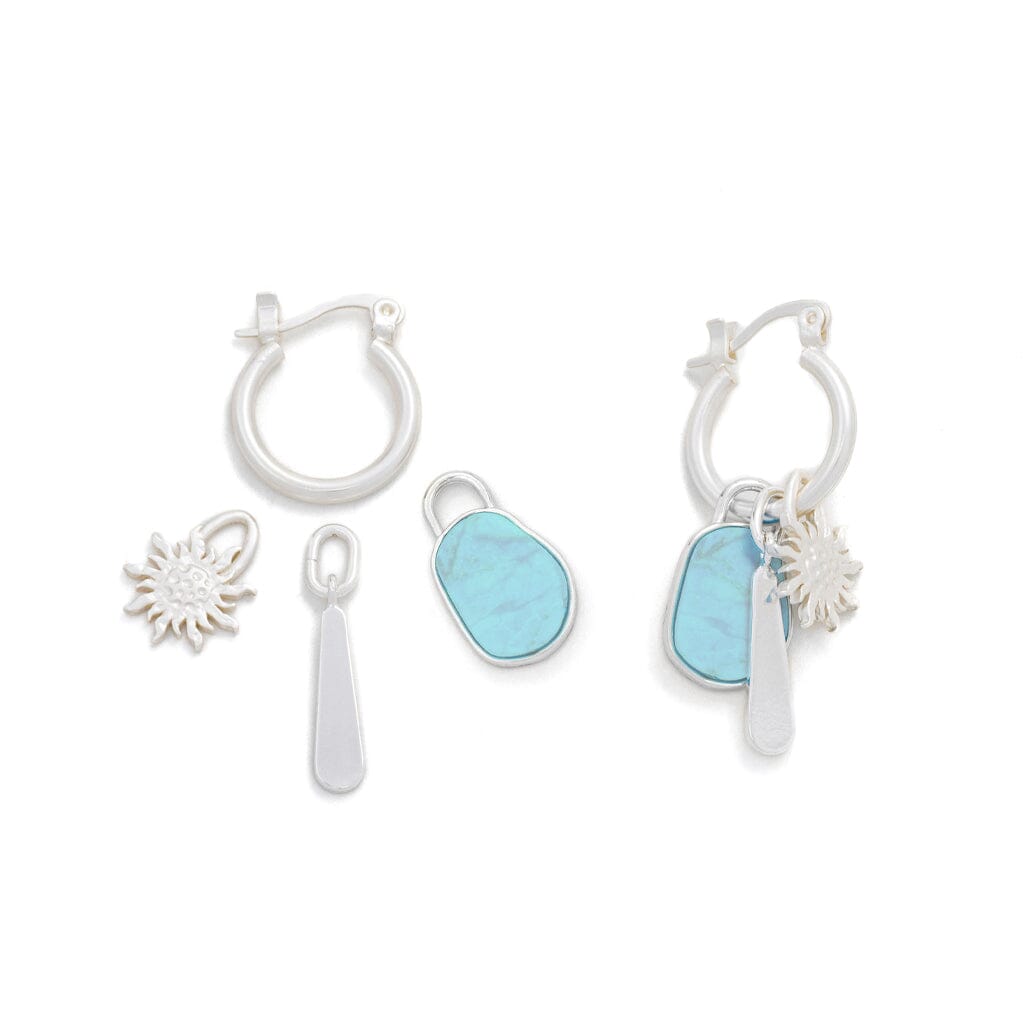 Scout Curated Wears Scout Curated Wears Interchangeable Charm Earring Turquoise &amp; Silver