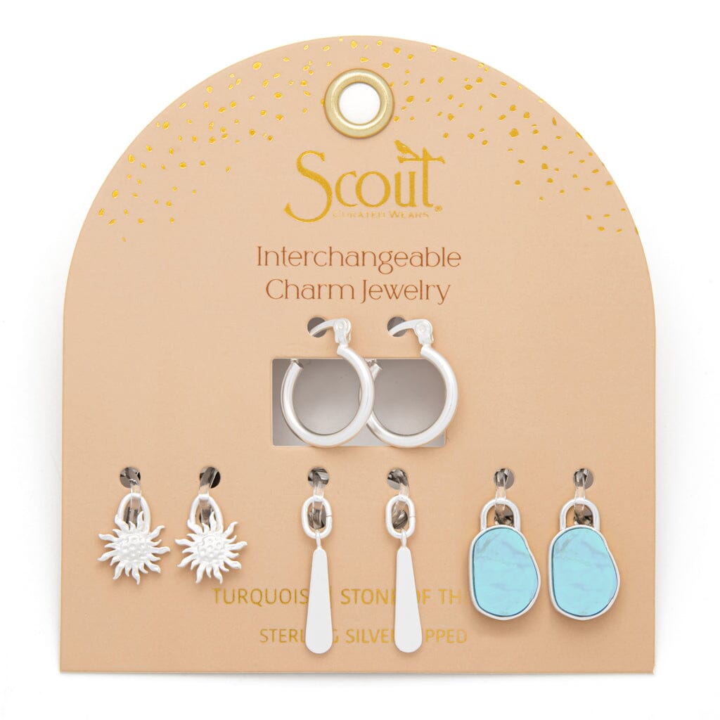 Scout Curated Wears Scout Curated Wears Interchangeable Charm Earring Turquoise &amp; Silver