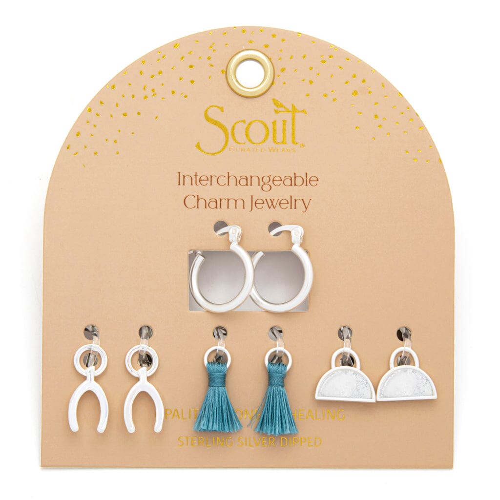 Scout Curated Wears Scout Curated Wears Interchangeable Charm Earring Opalite &amp; Silver