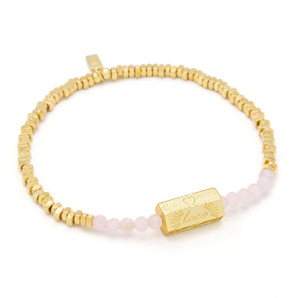 Scout Curated Wears Scout Curated Wears Stella Bracelet Love Rose Quartz &amp; Gold