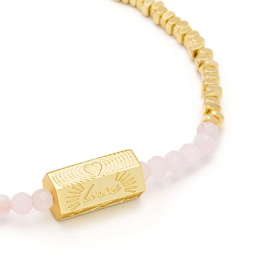 Scout Curated Wears Scout Curated Wears Stella Bracelet Love Rose Quartz &amp; Gold