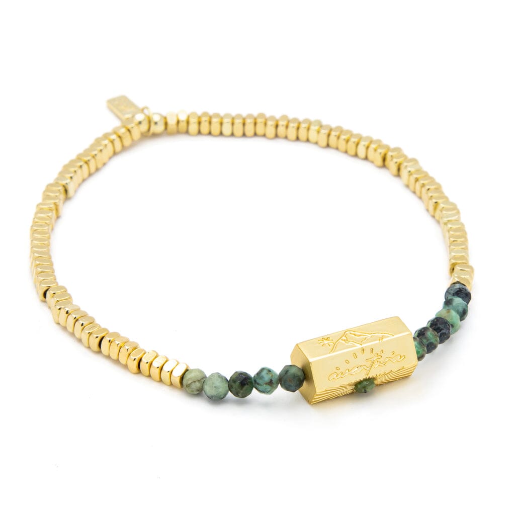 Scout Curated Wears Scout Curated Wears Stella Bracelet Transformation African Turquoise &amp; Gold