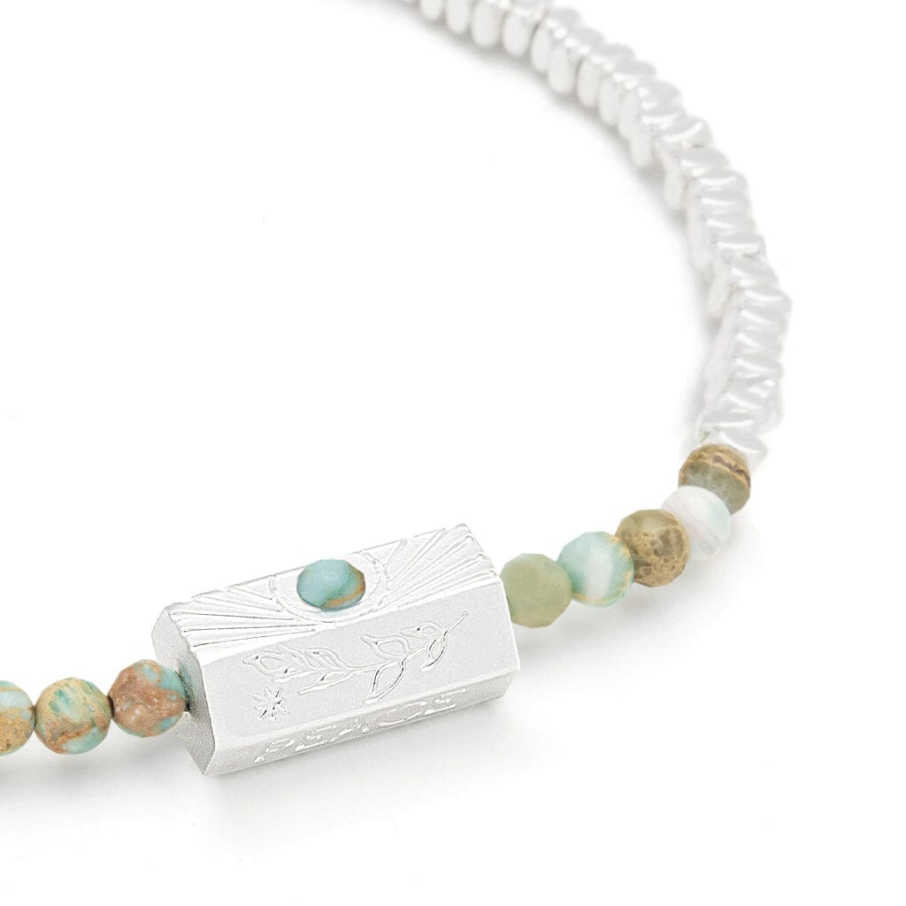 Scout Curated Wears Scout Curated Wears Stella Bracelet Peace Aqua Terra &amp; Silver