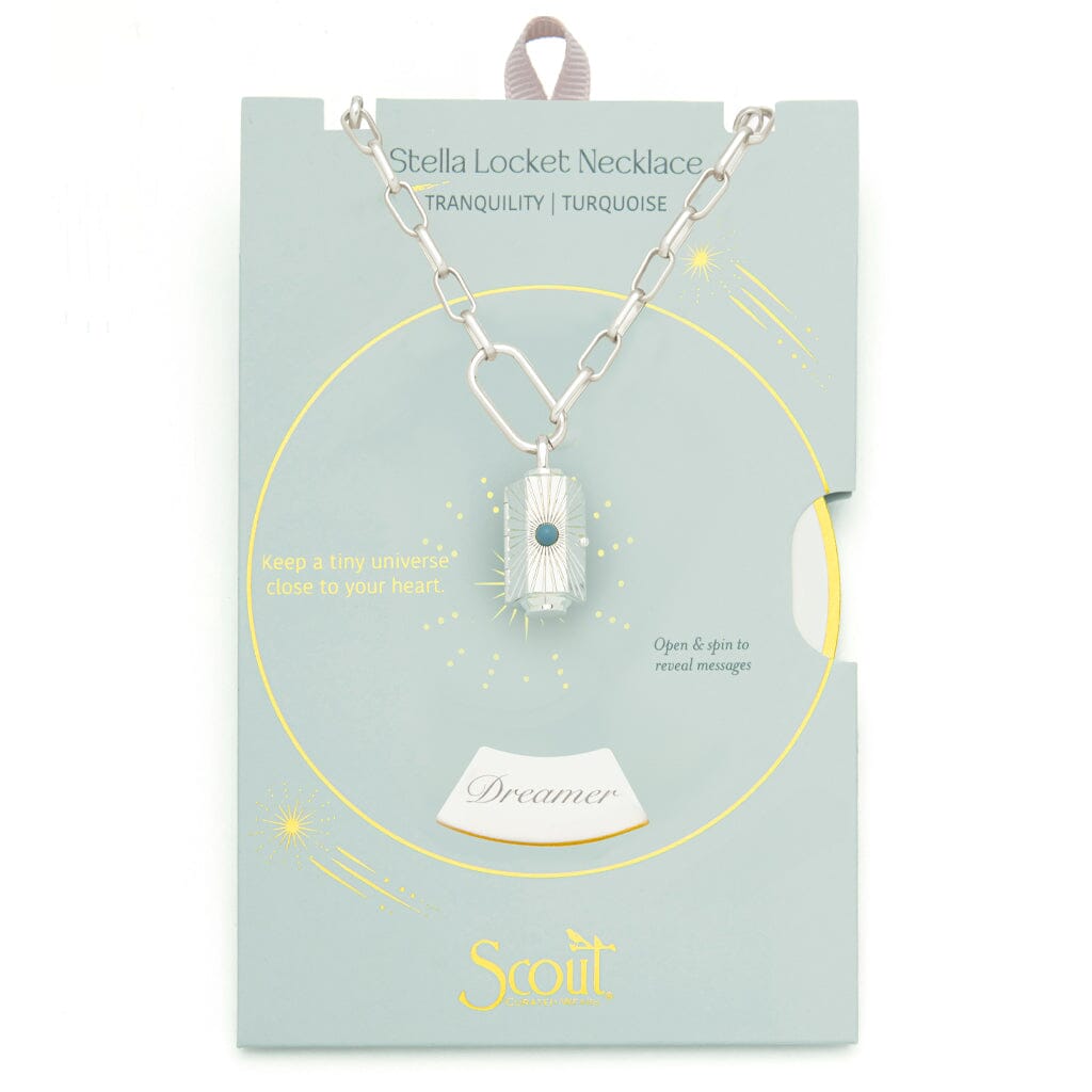 Scout Curated Wears Scout Curated Wears Stella Locket Necklace Tranquility Turquoise &amp; Silver