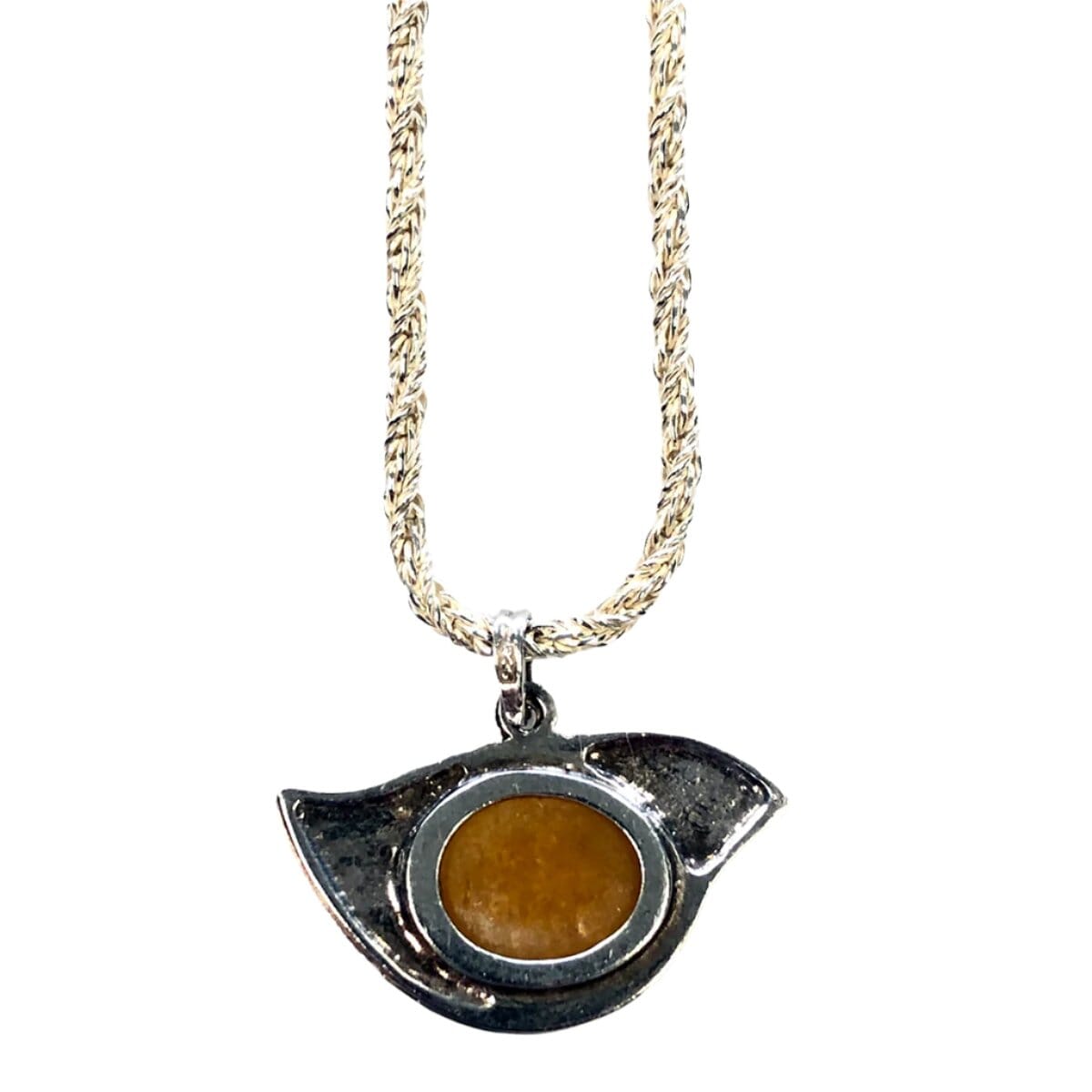 Great Lakes Coin Silver &amp; Amber Necklace