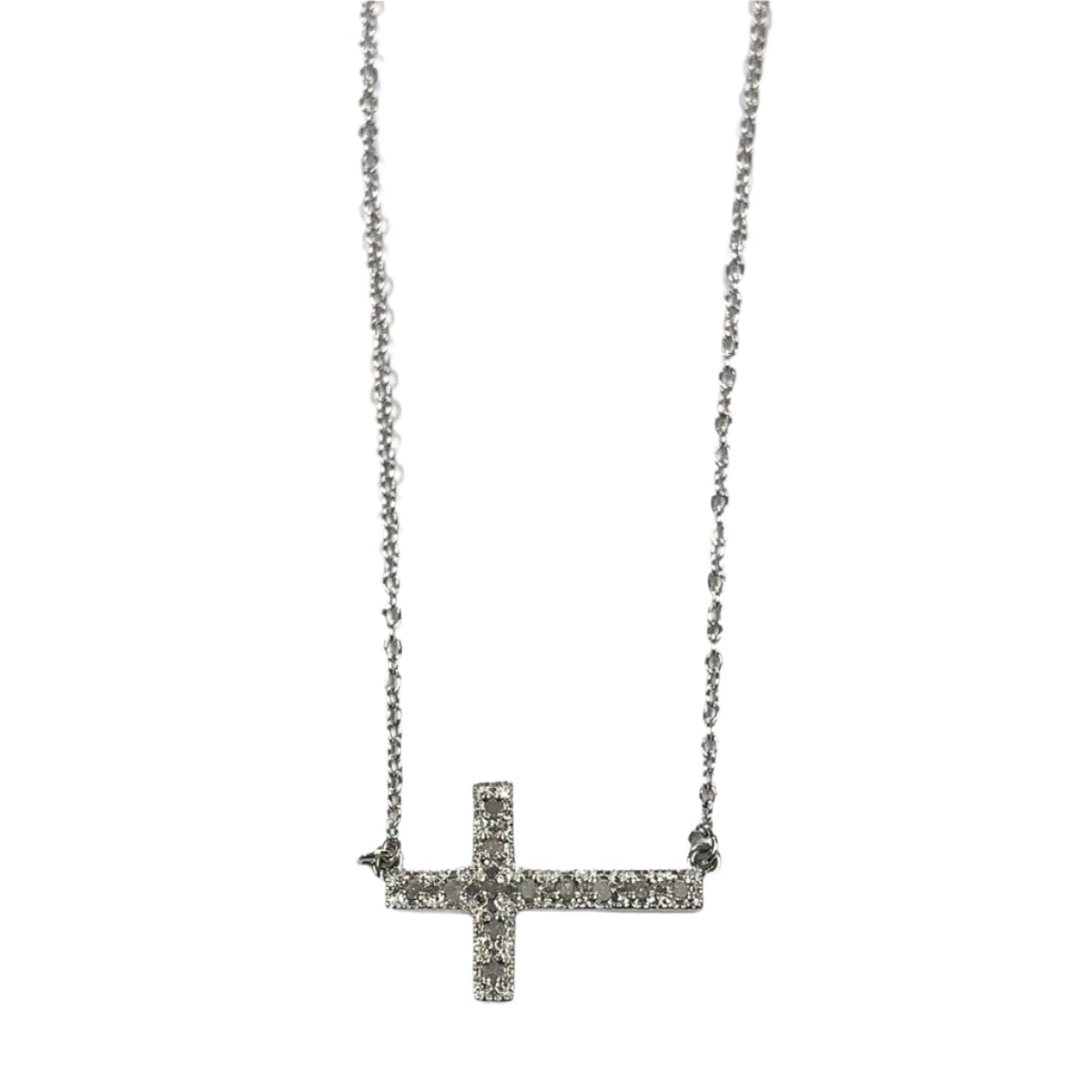 Great Lakes Coin Silver &amp; Diamond Cross Necklace