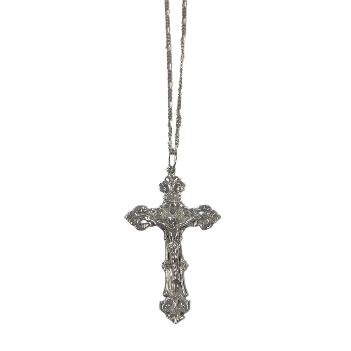 Great Lakes Coin Ornate Silver Cross Necklace