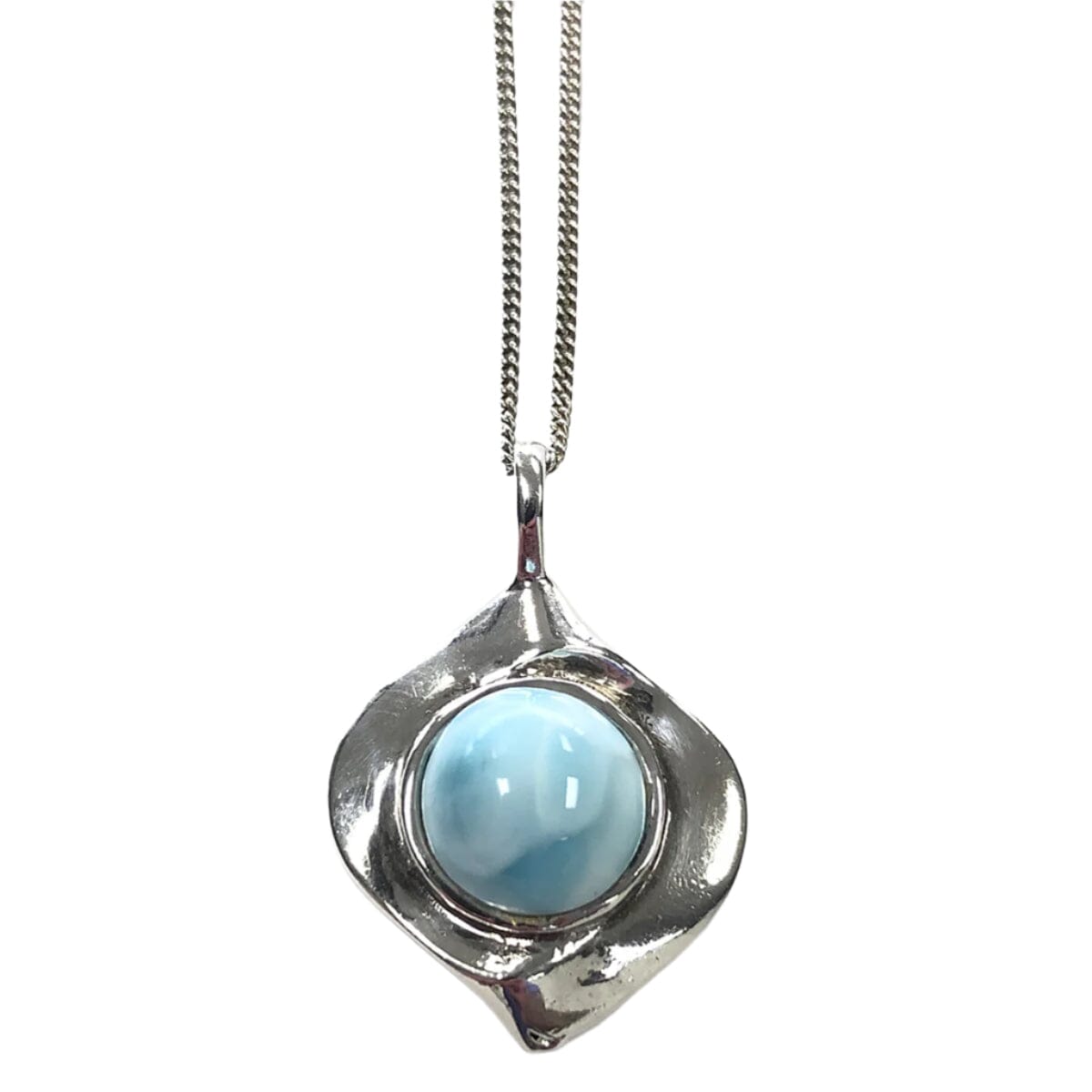 Great Lakes Coin Silver &amp; Larimar Necklace