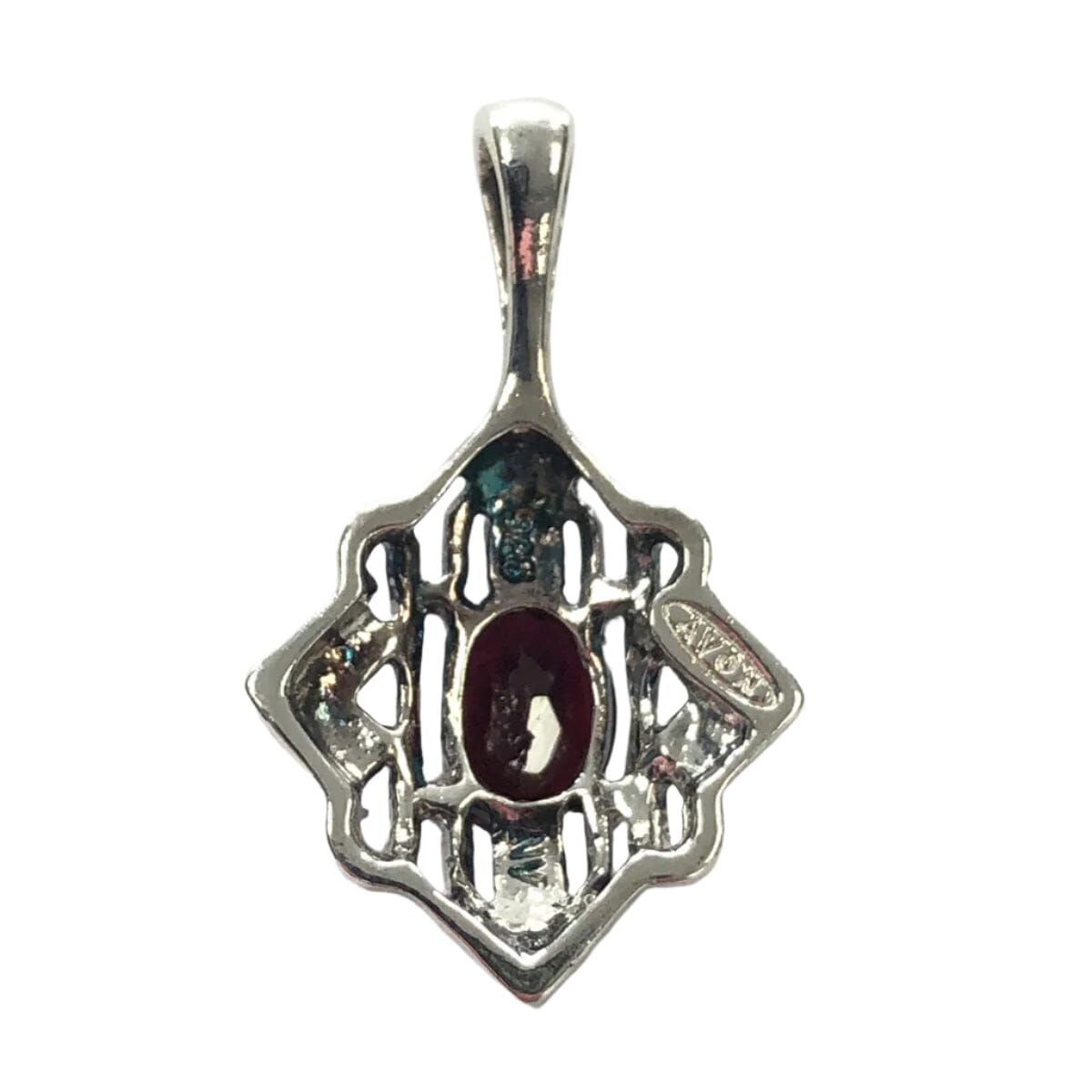 Great Lakes Coin Silver &amp; Garnet Pendant