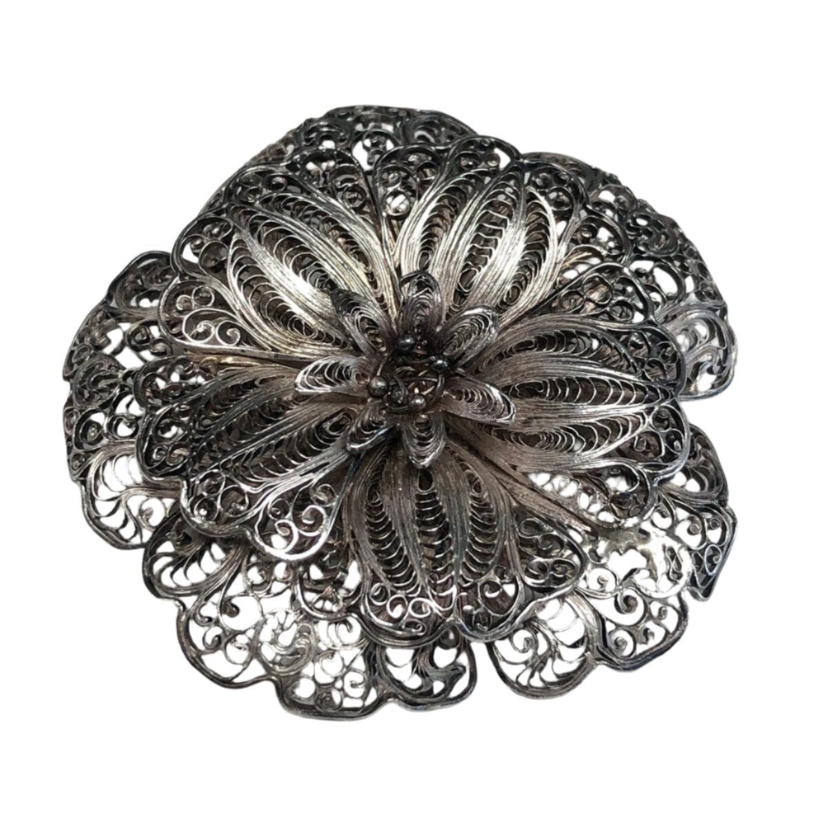 Great Lakes Coin Floral Silver Pin