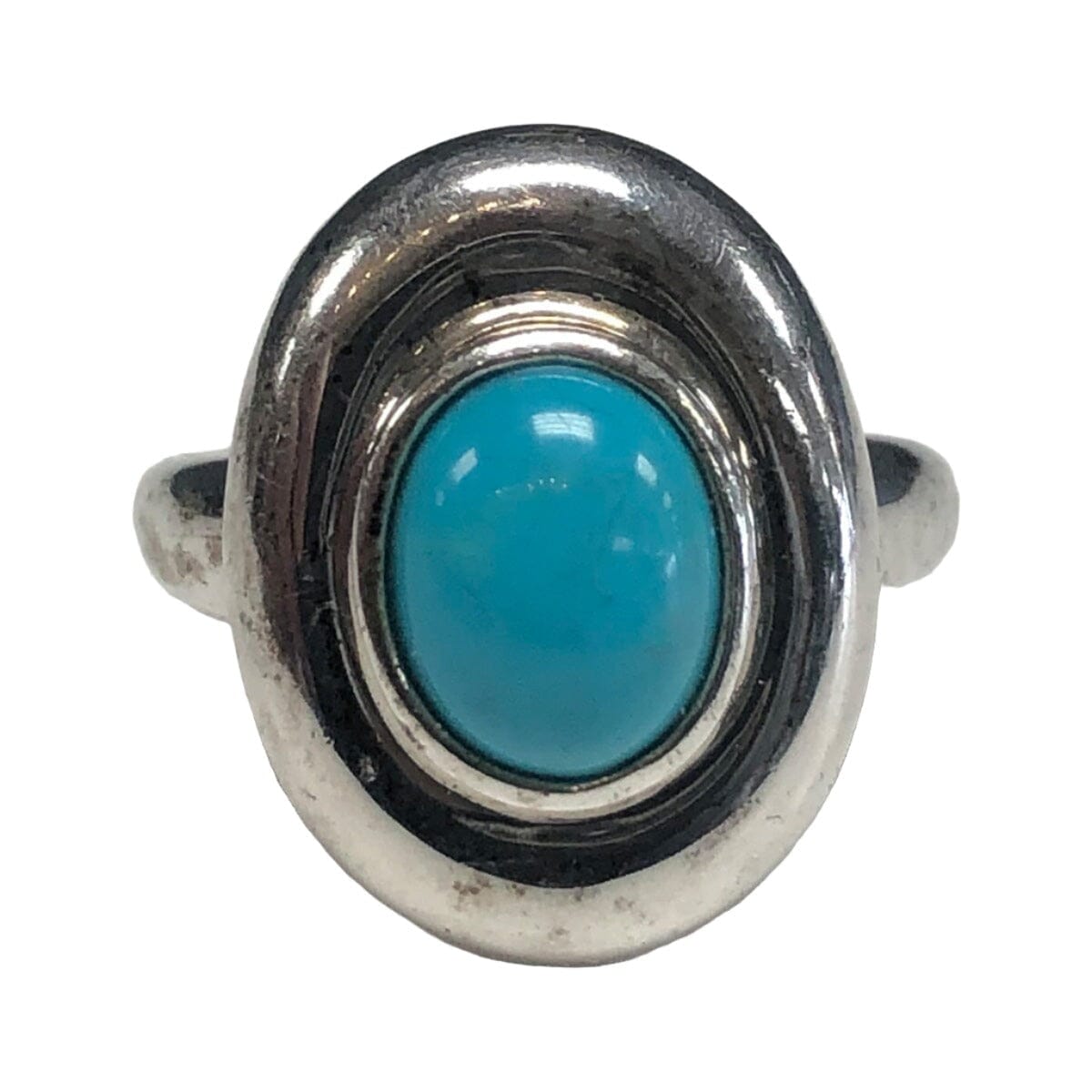 Great Lakes Coin Silver &amp; Turquoise Magnetic Ring