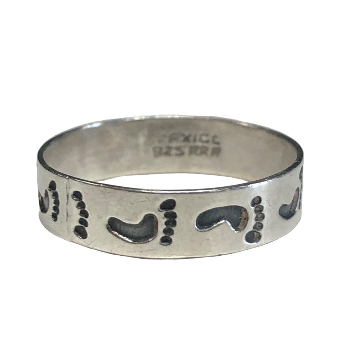 Great Lakes Coin Silver Footprint Ring