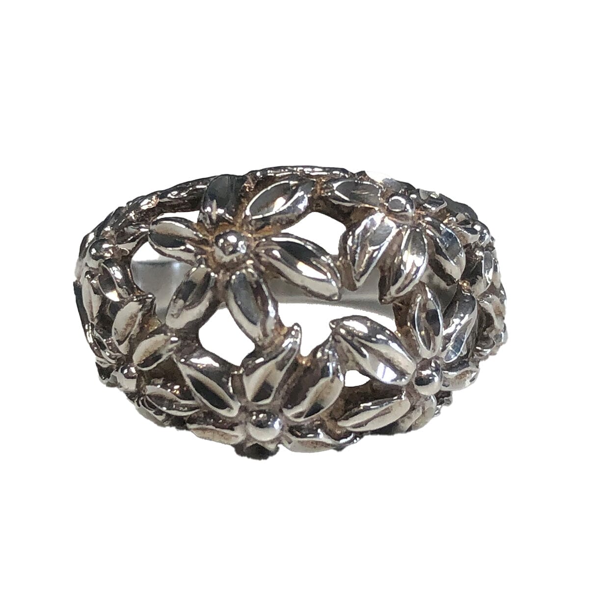 Great Lakes Coin Silver Floral Ring