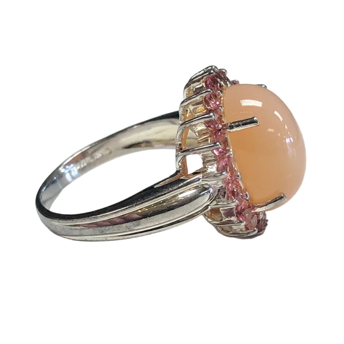 Great Lakes Coin Silver Moonstone &amp; Tourmaline Ring