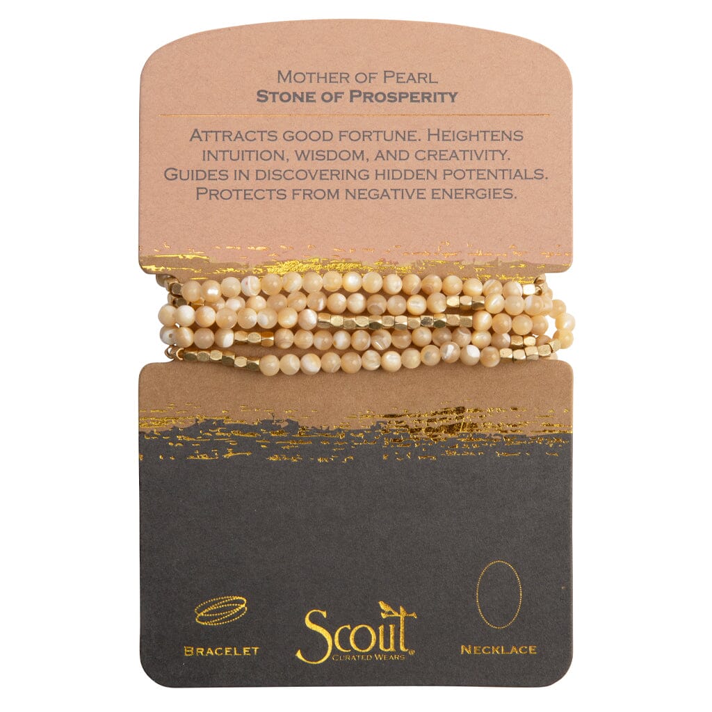 Scout Curated Wears Scout Curated Wears Stone Wrap Mother of Pearl &amp; Gold Stone of Prosperity