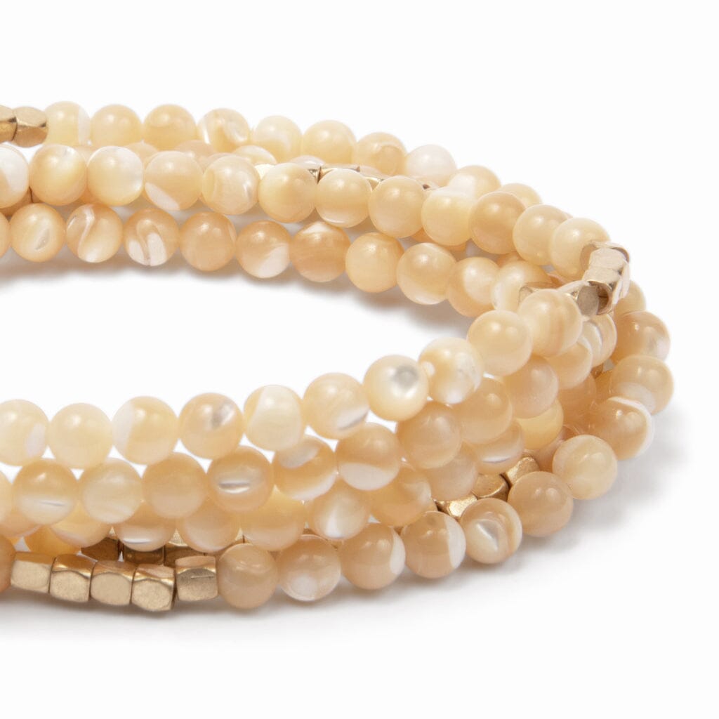 Scout Curated Wears Scout Curated Wears Stone Wrap Mother of Pearl &amp; Gold Stone of Prosperity