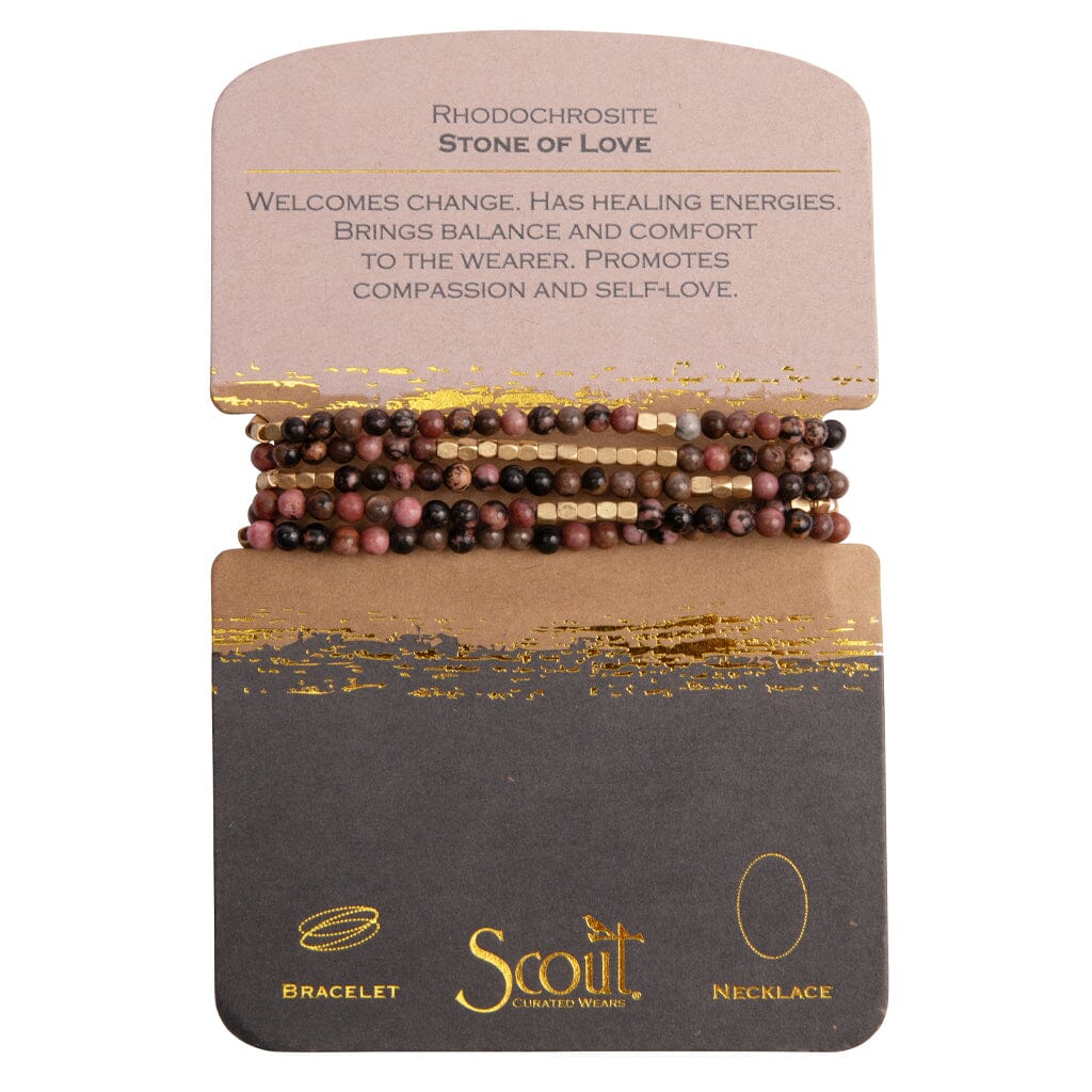 Scout Curated Wears Scout Curated Wears Stone Wrap Rhodochrosite &amp; Gold Stone of Love