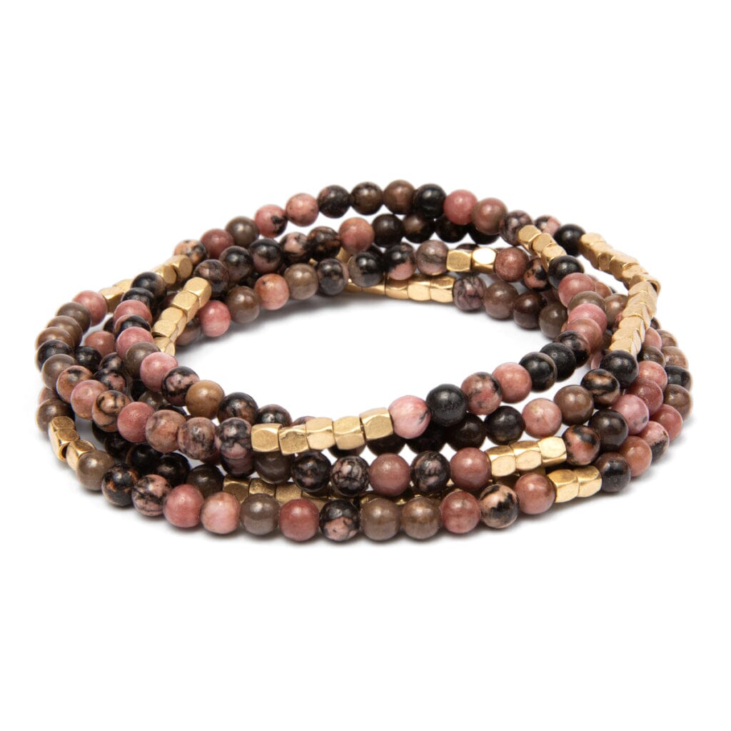 Scout Curated Wears Scout Curated Wears Stone Wrap Rhodochrosite &amp; Gold Stone of Love