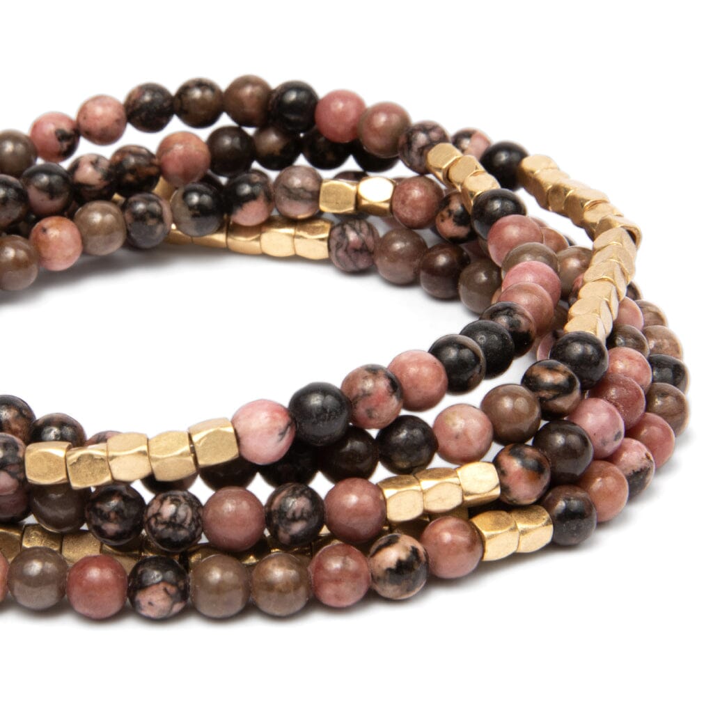 Scout Curated Wears Scout Curated Wears Stone Wrap Rhodochrosite &amp; Gold Stone of Love