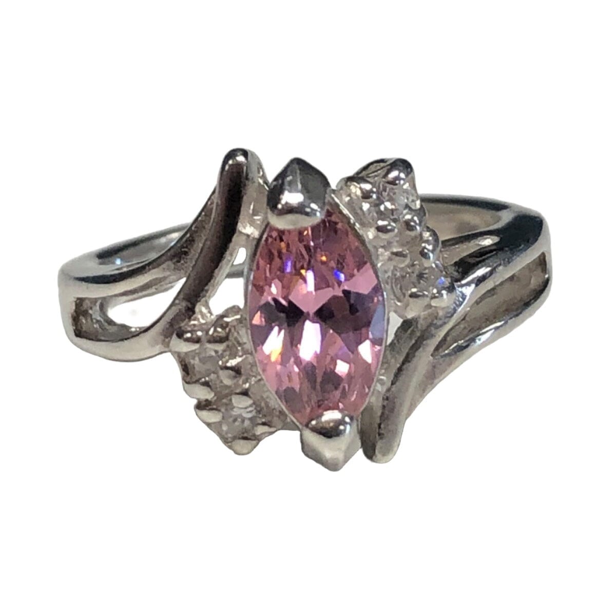 Great Lakes Coin Silver &amp; Pink Cubic Zirconia Ring