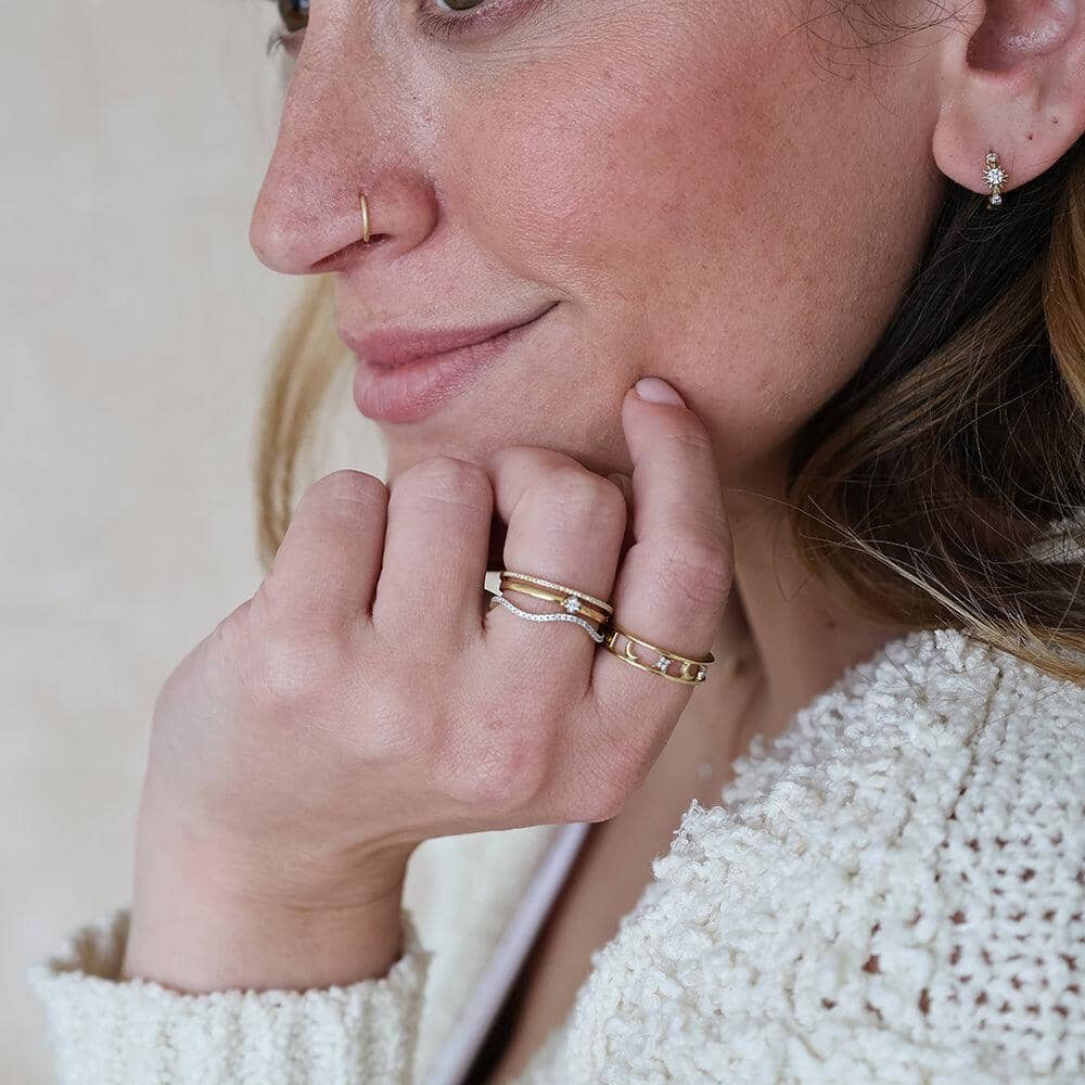 Ella Stein Ella Stein Reach For the Moon Stackable Ring