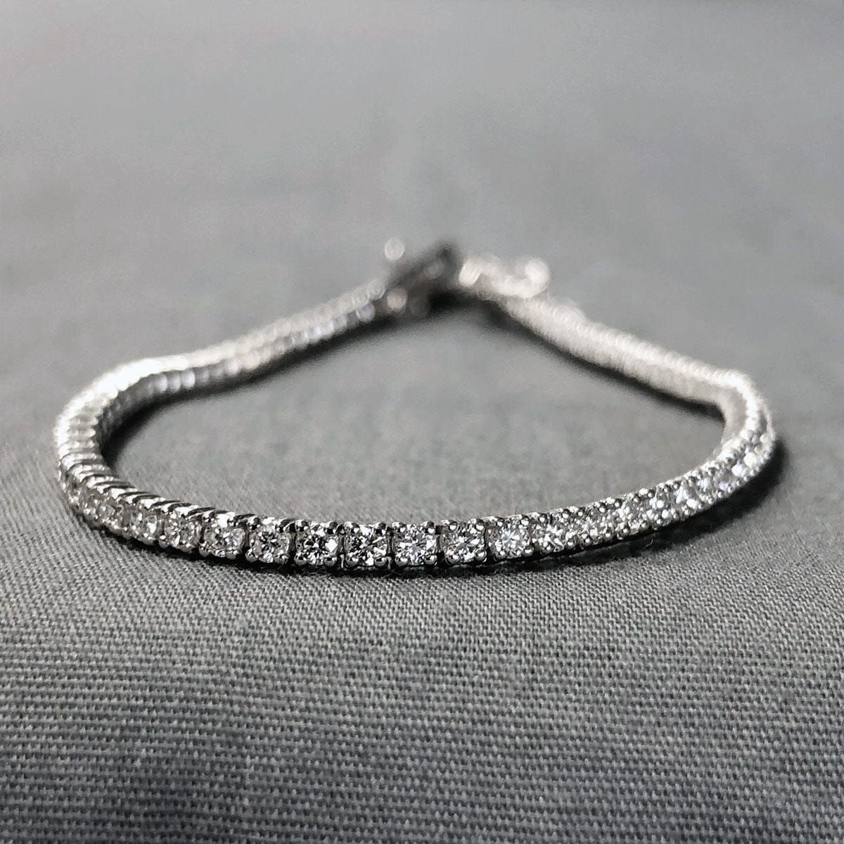 14 k Yellow Gold Diamond Tennis Bracelet - Great Lakes Boutique