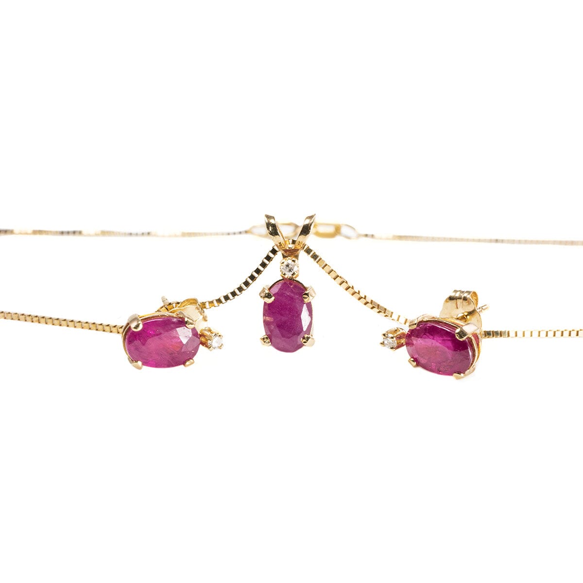 Great Lakes Boutique Gold &amp; Ruby Jewelry Set