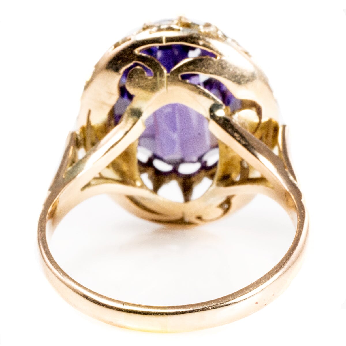 Great Lakes Boutique 14 k Gold Synthetic Checkered Alexandrite Ring