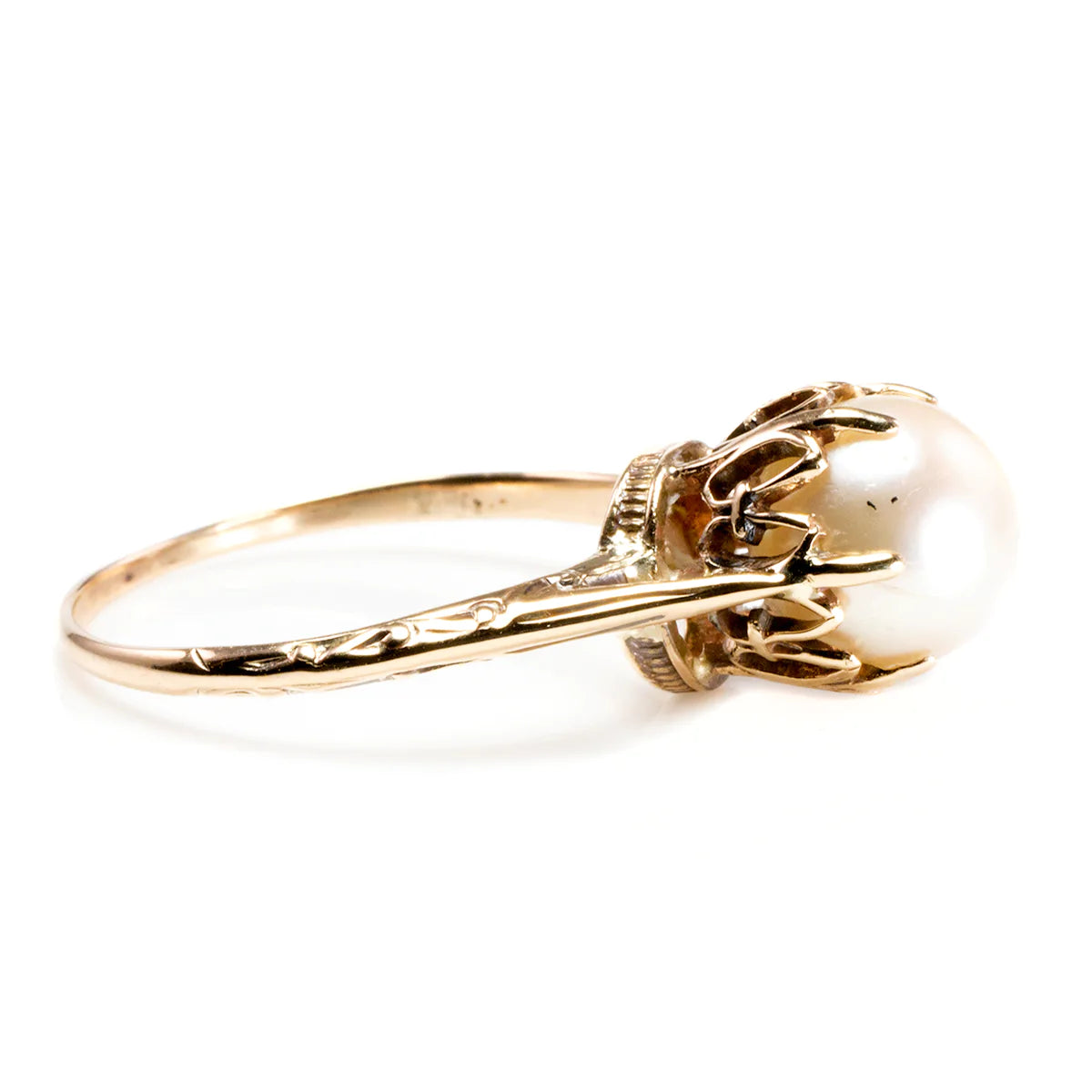 10 k Yellow Gold Pearl Ring - Great Lakes Boutique