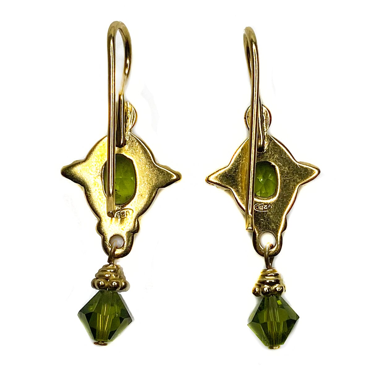 Great Lakes Boutique Gold Plated Peridot Dangle Earrings