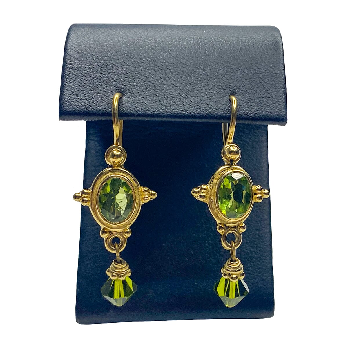 Great Lakes Boutique Gold Plated Peridot Dangle Earrings